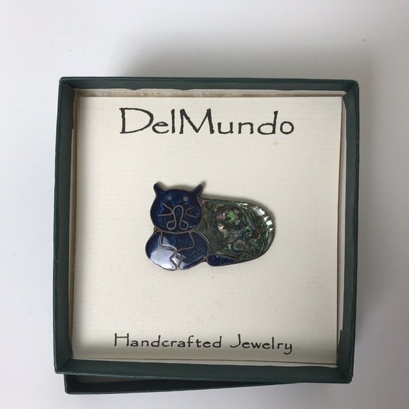 Del Mundo Hand Crafted Cat Pin New - Picture 1 of 3